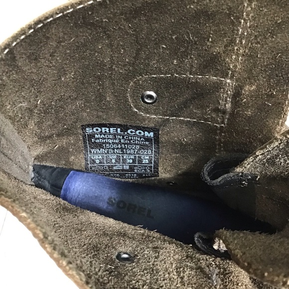 Sorel Joan of Arctic Hidden Wedge Lace Up Leather Boots Size 8 - Picture 11 of 11